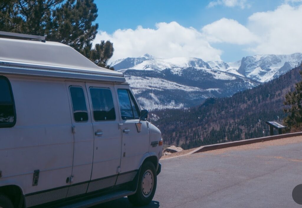 our campervan on the trail ridge road rocky mountains np