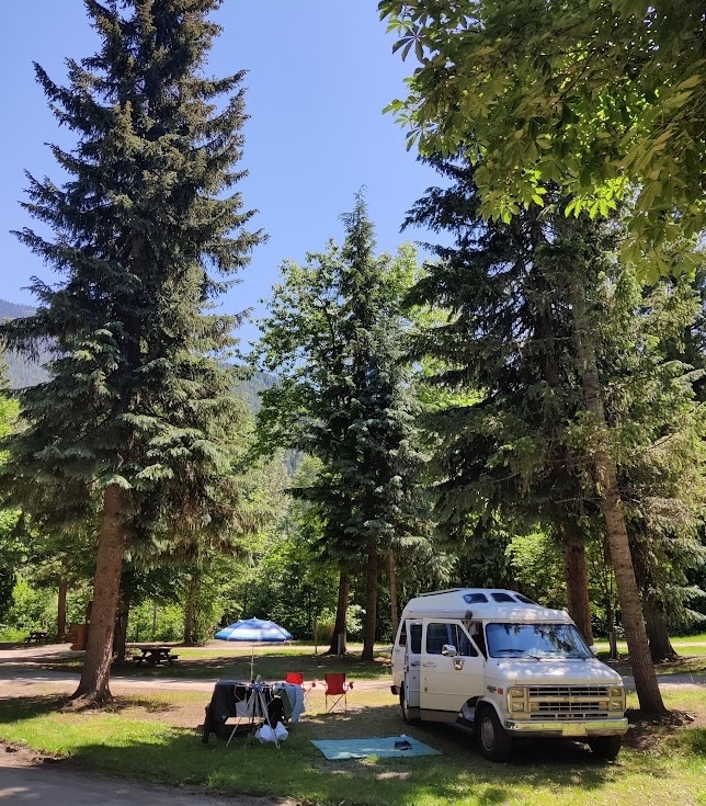 beautiful weather camping in revelstoke in june